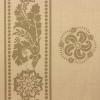 3417 - Beige met donkerder beige strepen en bloemen; Hollyvine