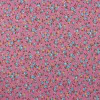 Roze met kleine blauwe bloemetjes FQ