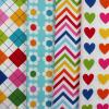 Wit met felle zigzag strepen BRIGHT FQ