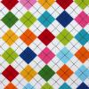 3795 - Wit met felle ruiten BRIGHT