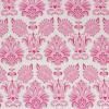 3907 - Wit met roze ornamentale bladeren