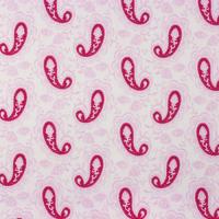 Wit met roze rode paisly FQ