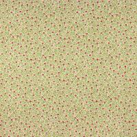 Creme/beige met kleine rode bloemetjes en blaadjes FQ