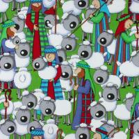 Groen met herders en schaapjes