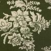 4199 - Groen met ivoorkleurig bloemen motief