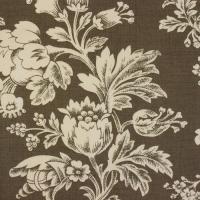 Bruin (stone) met ivoorkleurig bloemen motief FQ
