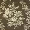 Bruin (stone) met ivoorkleurig bloemen motief FQ