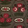 4209 - Bruin (stone) met trosjes rode bloemen