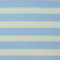 Blauw met gele, aqua en witte strepen