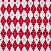 Rood witte ruit met roze bloemetjes FQ