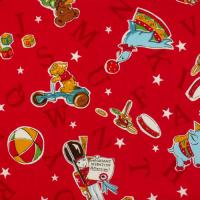 Rood met speelgoed