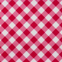 Wit met roze en rode diagonale ruit FQ