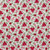 Wit met roze en rode bloemetjes FQ