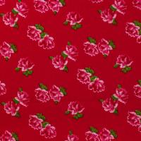 Rood met roze rode roosjes