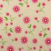 4453 - Creme met roze bloemen