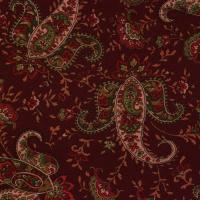 Rood donker met groen rood paisly motief FQ