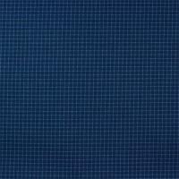 Blauw, donker, met lichter blauw geprint ruitje