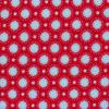 4622 - Rood met blauwe bloemen