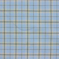 Geweven iets grotere ruit blauw beige wit FQ