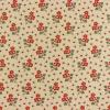 FQ4783 - Creme met kleine trosjes rode bloemetjes FQ