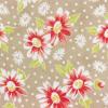 4815 - Beige met oranjerode met witte bloem