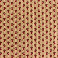 Beige strepen met rode vruchtjes