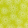 4838 - Groen, lime, met eenvoudige witte bloem