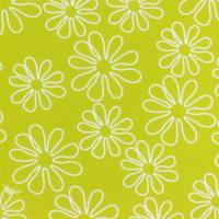 Groen, lime, met eenvoudige witte bloem