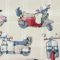 Grijsbeige (lichte) ruit met scooters