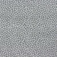 Grijs met kleine witte bloemetjes