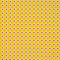 Geel met licht bloemetje en rood hartje