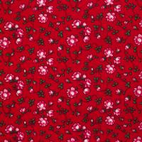 Rood met roze roosjes FQ