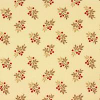 Creme met beige takje met rode besjes