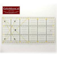 Stevige kunststof quilt liniaal 15 x 30 cm
