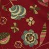 Rood met grote bloemenprint FQ