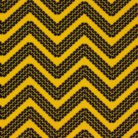Geel met zigzag van zwarte bandensporen