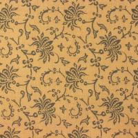 Geelbeige met grijze bloemenprint/vine FQ