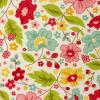 5169 - Ivoor met grotere groenblauwe, roodroze en gele bloemen