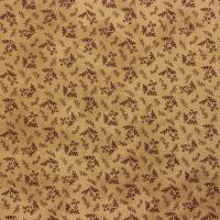 Beige met donkerrood bloemetje