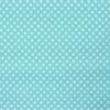 Blauw aqua met kleine bloemetjes wit hartje
