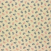 Ivoor met blauw en roze bloemetjes