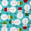 5598 - Blauw, Aqua met sneeuwpoppen