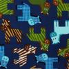 5600 - Blauw met beige, groene en aqua zebra's