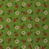 5602 - Groen met groenrode bloemetjes