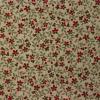 5618 - Grijs beige met klein rood bloemetje