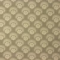 Grijs beige met ivoor bloemen