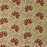 Beige met rode bladeren