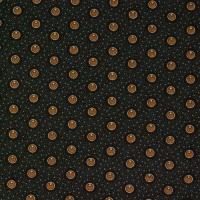 Bruin donker met blauwe stippen met beige rondjes