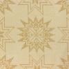 Creme met grote beige kruissteek-sterren FQ