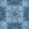 5795 - Blauwe blokken met grote blauwe kruissteek-sterren